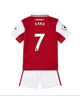 Arsenal Bukayo Saka #7 Heimtrikotsatz für Kinder 2022-23 Kurzarm (+ Kurze Hosen)